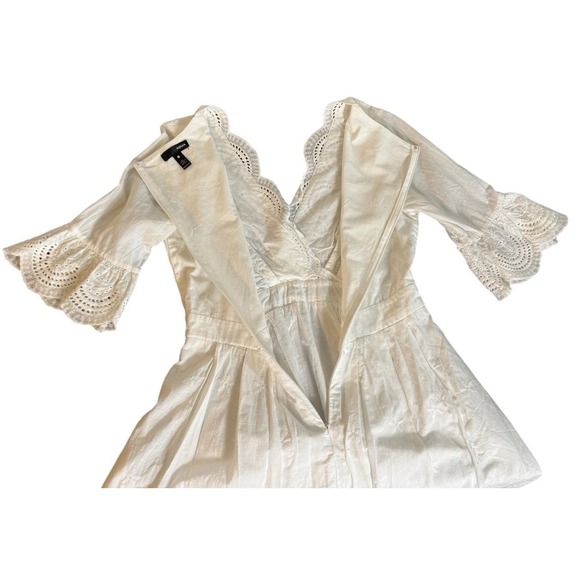 Bloomingdales Aqua Womens‎ Eyelet Dress M White Bridal Graduation Cottagecore